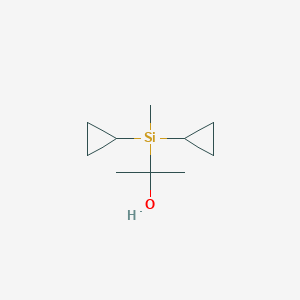 molecular formula C10H20OSi B8307579 Dicyclopropyl(1-hydroxy-1-methylethyl)methylsilane 