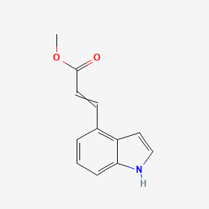 molecular formula C12H11NO2 B8307778 Methyl 3-(1H-indol-4-yl)prop-2-enoate 