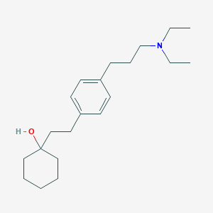 molecular formula C21H35NO B083079 Cyclohexanol, 1-(p-(3-diethylaminopropyl)phenethyl)- CAS No. 14893-41-5
