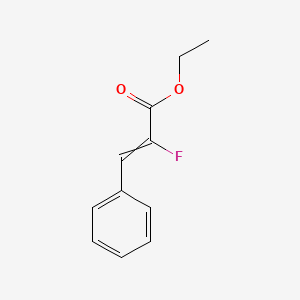 molecular formula C11H11FO2 B8307909 Ethyl 2-fluoro-3-phenyl-2-propenoate 
