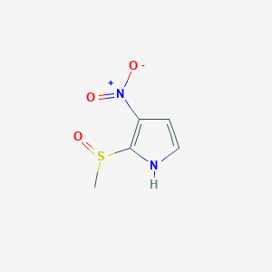 molecular formula C5H6N2O3S B8307973 2-Methylsulphinyl-3-nitropyrrole 