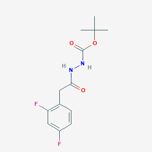 molecular formula C13H16F2N2O3 B8308000 Tert-butyl 2-(2-(2,4-difluorophenyl)acetyl)hydrazinecarboxylate 