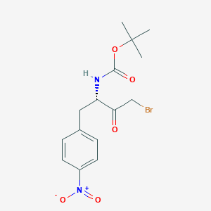 molecular formula C15H19BrN2O5 B8308045 TERT-BUTYL (S)-(4-BROMO-1-(4-NITROPHENYL)-3-OXOBUTAN-2-YL)CARBAMATE CAS No. 293291-20-0