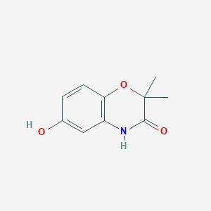 molecular formula C10H11NO3 B8308087 6-hydroxy-2,2-dimethyl-4H-benzo[1,4]oxazin-3-one 