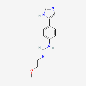 molecular formula C13H16N4O B8308088 N-[4-(1H-imidazol-5-yl)phenyl]-N'-(2-methoxyethyl)methanimidamide CAS No. 89258-56-0