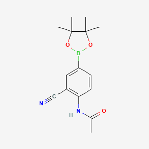 N-(2-cyano-4-(4,4,5,5-tetramethyl-1,3,2-dioxaborolan-2-yl)phenyl)acetamide