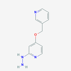 2-Hydrazinyl-4-(pyridin-3-ylmethoxy)pyridine