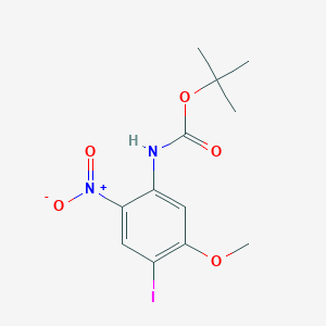 molecular formula C12H15IN2O5 B8308404 tert-butyl N-(4-iodo-5-methoxy-2-nitrophenyl)carbamate 