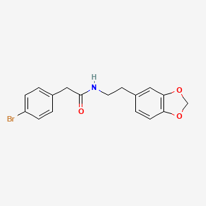 molecular formula C17H16BrNO3 B8308407 N-(2-Benzo[1,3]dioxol-5-yl-ethyl)-2-(4-bromophenyl)acetamide 
