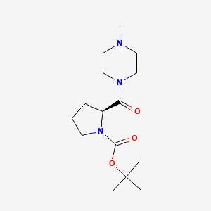 molecular formula C15H27N3O3 B8308425 (2S)-1-(tert-butoxycarbonyl)-2-(4-methylpiperazin-1-ylcarbonyl)pyrrolidine 