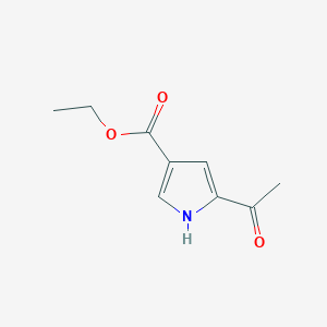 molecular formula C9H11NO3 B8308436 5-Acetyl-1H-pyrrole-3-carboxylic acid ethyl ester 