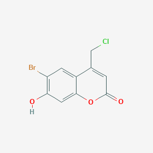 molecular formula C10H6BrClO3 B8308462 6-Bromo-4-(chloromethyl)-7-hydroxy-2h-chromen-2-one 