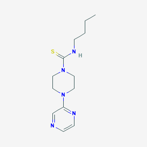 molecular formula C13H21N5S B8308518 N-Butyl-4-(pyrazin-2-YL)piperazine-1-carbothioamide CAS No. 89007-54-5