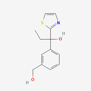 3-[1-Hydroxy-1-(thiazol-2-yl)propyl]benzyl alcohol