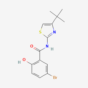 5-Bromo-N-{4-[(1,1-dimethyl)ethyl]thiazol-2-yl)-2-hydroxybenzamide