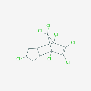 molecular formula C10H7Cl7 B083090 4,7-Methano-1H-indene, 2,4,5,6,7,8,8-heptachloro-2,3,3a,4,7,7a-hexahydro-, (2alpha,3aalpha,4beta,7beta,7aalpha)- CAS No. 14168-01-5