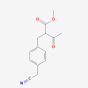 Methyl 2-(4-(cyanomethyl)benzyl)-3-oxobutanoate