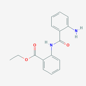 molecular formula C16H16N2O3 B8309089 Ethyl 2-(2-aminobenzoylamino)-benzoate 