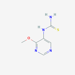 molecular formula C6H8N4OS B8309103 N-(4-methoxy-5-pyrimidyl)-thiourea 