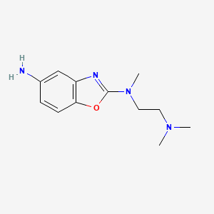 molecular formula C12H18N4O B8309173 N2-(2-Dimethylamino-ethyl)-N2-methyl-benzooxazole-2,5-diamine 