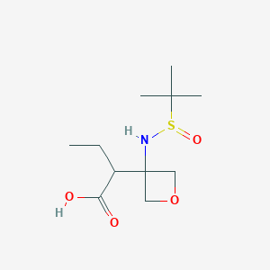 2-{3-[(Tert-butylsulfinyl)amino]oxetan-3-yl}butanoic acid