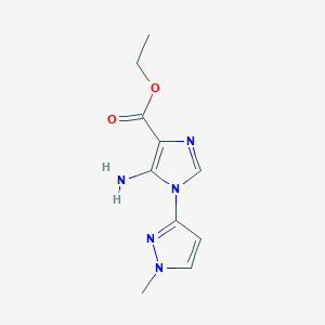 5-Amino-4-ethoxycarbonyl-1-(1-methylpyrazol-3-yl)imidazole