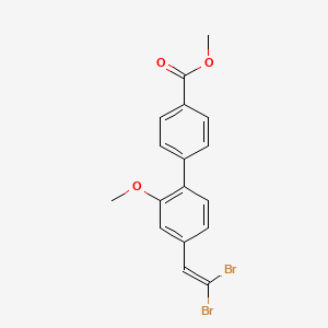molecular formula C17H14Br2O3 B8309445 Methyl 4'-(2,2-dibromovinyl)-2'-methoxy-1,1'-biphenyl-4-carboxylate 