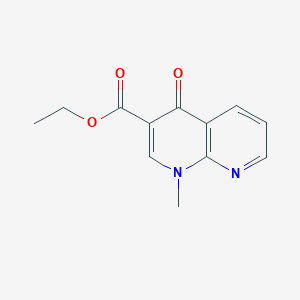 molecular formula C12H12N2O3 B8309542 Ethyl1-methyl-4-oxo-1,4-dihydro-1,8-naphthyridine-3-carboxylate 