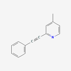 molecular formula C14H11N B8309589 4-Methyl-2-(phenylethynyl)pyridine 