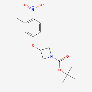 molecular formula C15H20N2O5 B8309856 Tert-butyl 3-(3-methyl-4-nitrophenoxy)azetidine-1-carboxylate 