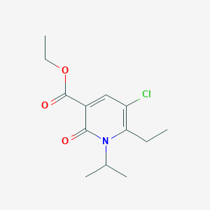 molecular formula C13H18ClNO3 B8310068 Ethyl 5-chloro-6-ethyl-1-isopropyl-2-oxo-1,2-dihydropyridine-3-carboxylate 