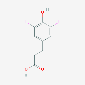 molecular formula C9H8I2O3 B083105 3-(4-羟基-3,5-二碘苯基)丙酸 CAS No. 13811-11-5