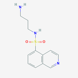 molecular formula C12H15N3O2S B8310549 N-(3-aminopropyl)isoquinoline-5-sulfonamide 