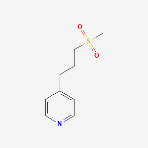 molecular formula C9H13NO2S B8310597 4-(3-Methanesulfonyl-propyl)-pyridine 