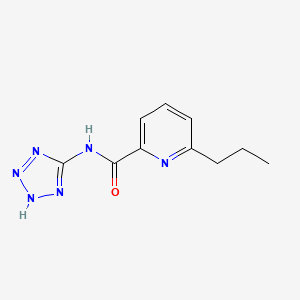 molecular formula C10H12N6O B8310716 N-(5-tetrazolyl)-6-n-propyl-2-pyridinecarboxamide 