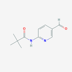 molecular formula C11H14N2O2 B8310838 N-(5-formyl-pyridin-2-yl)-2,2-dimethyl-propionamide 