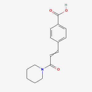 4-[3-Oxo-3-(piperidin-1-yl)prop-1-en-1-yl]benzoic acid