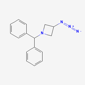 molecular formula C16H16N4 B8310918 3-Azido-1-benzhydrylazetidine 