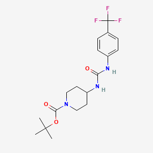 molecular formula C18H24F3N3O3 B8310962 Tert-butyl 4-(3-(4-(trifluoromethyl)phenyl)ureido)piperidine-1-carboxylate 
