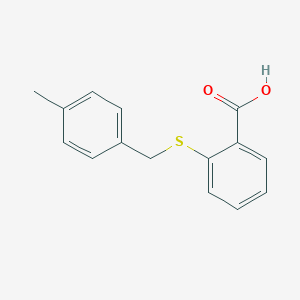 molecular formula C15H14O2S B008311 2-((4-Methylbenzyl)thio)benzoic acid CAS No. 104351-51-1
