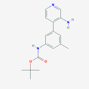 molecular formula C17H21N3O2 B8311443 Tert-butyl 3-(3-aminopyridin-4-yl)-5-methylphenylcarbamate 