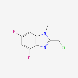 molecular formula C9H7ClF2N2 B8311463 2-(chloromethyl)-4,6-difluoro-1-methyl-1H-benzo[d]imidazole 
