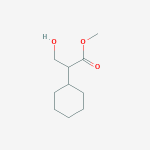 molecular formula C10H18O3 B8311498 Methyl 2-cyclohexyl-3-hydroxypropionate 
