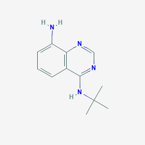 molecular formula C12H16N4 B8311537 N4-(tert-butyl)quinazoline-4,8-diamine 