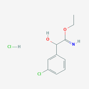 Ethyl 1-(3-chlorophenyl)-1-hydroxymethanecarboximidate hydrochloride