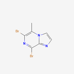 molecular formula C7H5Br2N3 B8311578 6,8-Dibromo-5-methylimidazo[1,2-a]pyrazine 