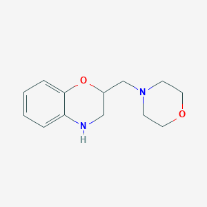 molecular formula C13H18N2O2 B8311593 racemic 2-(4-morpholinylmethyl)-3,4-dihydro-2H-1,4-benzoxazine 