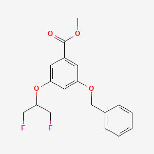 Methyl 3-{[2-fluoro-1-(fluoromethyl)ethyl]oxy}-5-[(phenylmethyl)oxy]benzoate