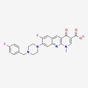 7-Fluoro-8-[4-(4-fluorobenzyl)piperazin-1-yl]-1-methyl-4-oxo-1,4-dihydrobenzo[b][1,8]naphthyridine-3-carboxylic acid
