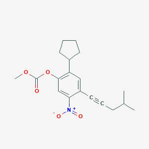 2-Cyclopentyl-4-(4-methylpent-1-ynyl)-5-nitrophenyl methyl carbonate